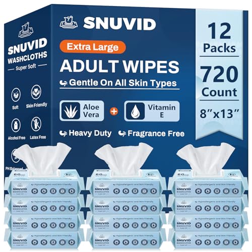 Snuvid Adult Wipes - Extra Large Disposable Washcloths