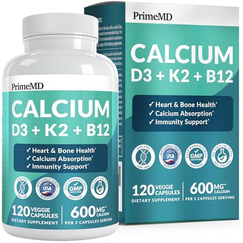 PrimeMD Calcium & Vitamin D3 K2 B12 Supplement