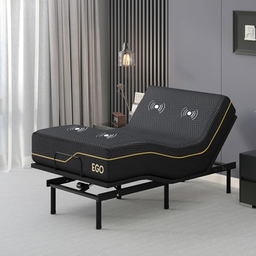 EGOHOME Adjustable Bed and Memory Foam Mattress