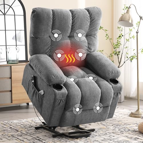 BOSMILLER Electric Lift Recliner Chair with Massage and Heat