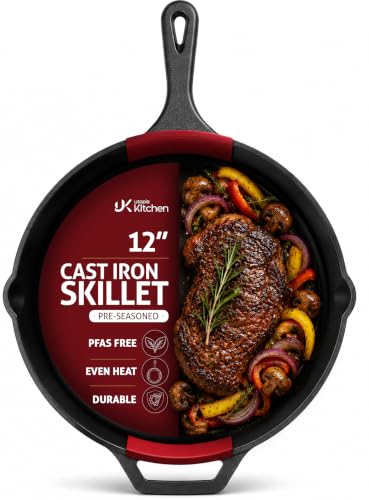 Utopia Kitchen 12-Inch Pre-Seasoned Cast Iron Skillet