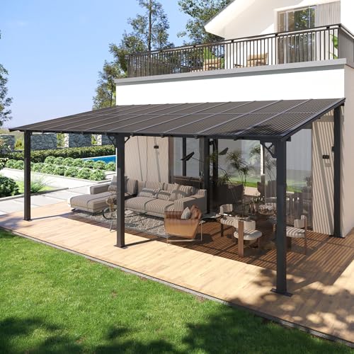 Breezestival Lean-to Gazebo with Polycarbonate Roof