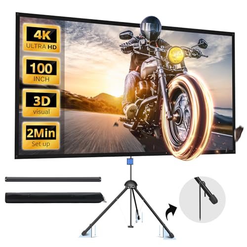 Paris RH&Ocirc;NE 100-inch Projector Screen with Stand