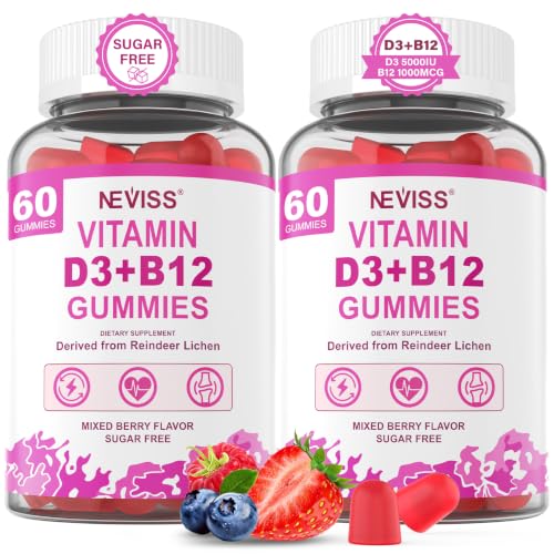 NEVISS Vegan Vitamin D3 and B12 Gummies