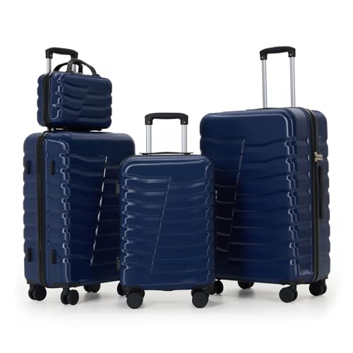 GettBetter 4-Piece Spinner Luggage Set Dark Blue