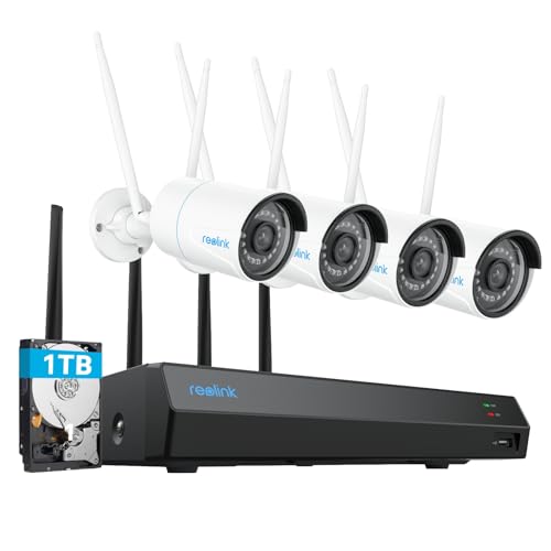 Reolink 5MP Dual-Band Wi-Fi Security Camera System RLK12-500WB4