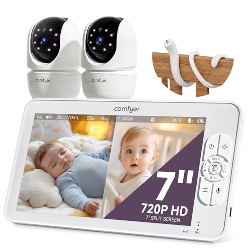 Comfyer 7" HD Split-Screen Baby Monitor