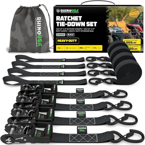 Rhino USA Ratchet Straps Tie Down Kit