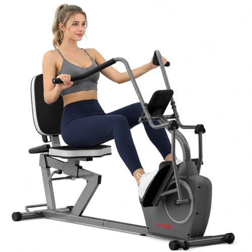 VANSWE Recumbent Exercise Bike with Arm Exerciser