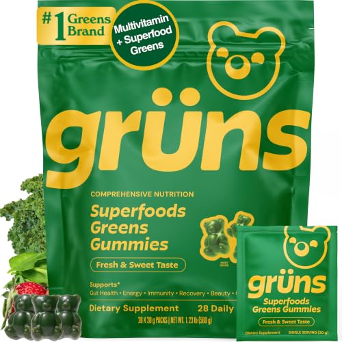 Gr&uuml;ns Super Greens Gummies for Digestive Health