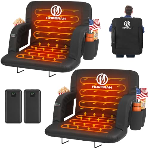 HOPERAN Heated Stadium Seats 25in with Power Bank