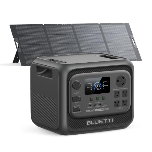 BLUETTI Elite 300 Solar Generator with 350W Panel