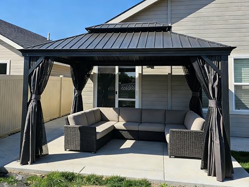 Purple Leaf 10' x 14' Permanent Gazebo