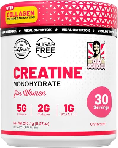 Old School Labs Creatine Monohydrate + Collagen & BCAA Powder