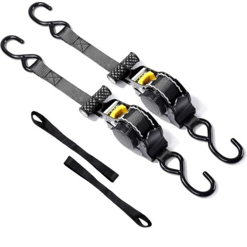 Pownym Self-Retracting Ratchet Straps 1500Lb