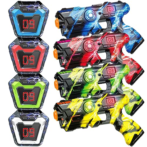 BAIAI Laser Tag Guns Set with LED Vests