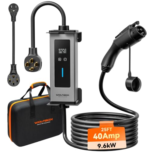 WOLFBOX Portable EV Charger 40amp J1772
