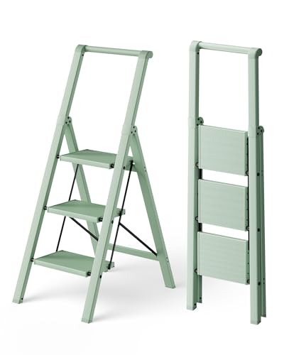 HillhutApex Aluminum 3-Step Foldable Ladder