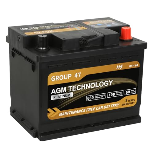Daakmax Platinum AGM Car Battery Group 47 H5