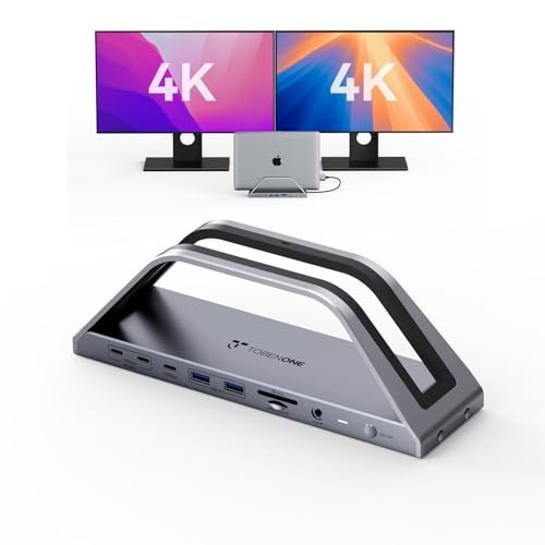 Tobenone 17-in-2 MacBook Docking Station Dual Monitor