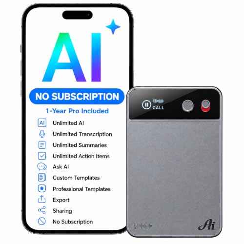 URJD AI Voice Recorder with Unlimited Transcription