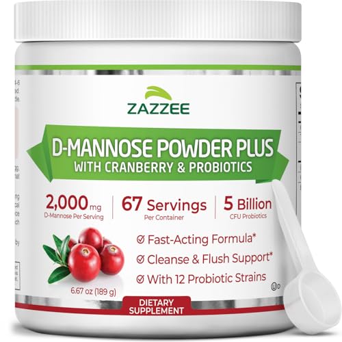 Zazzee D-Mannose Powder Plus with Probiotics