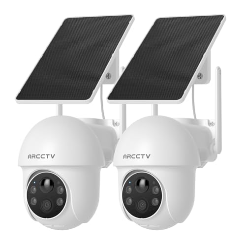 ARCCTV Solar Wireless Outdoor Security Cameras 4MP 360&deg;