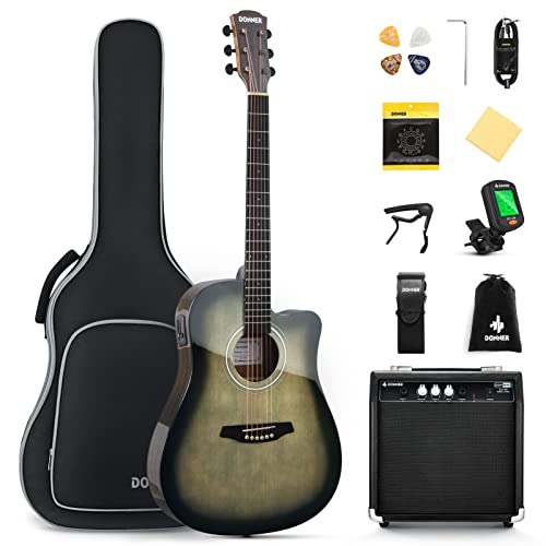 Donner Acoustic Electric Guitar Kit 41 Inch