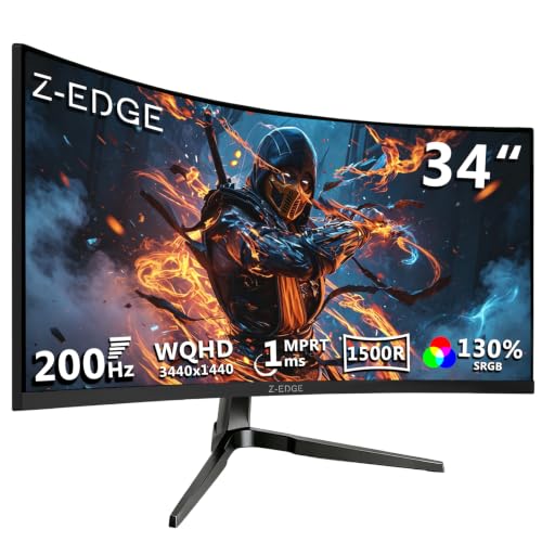 Z-Edge 34" Curved WQHD Gaming Monitor