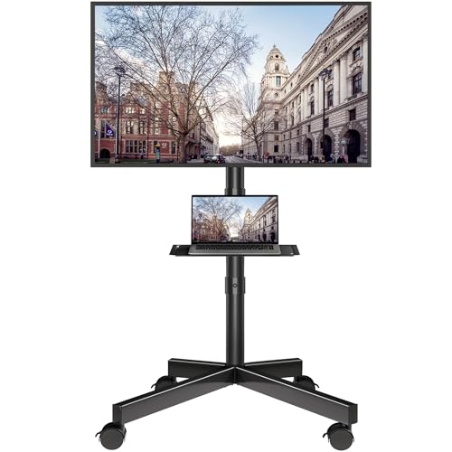 BONTEC Mobile TV Stand with Wheels