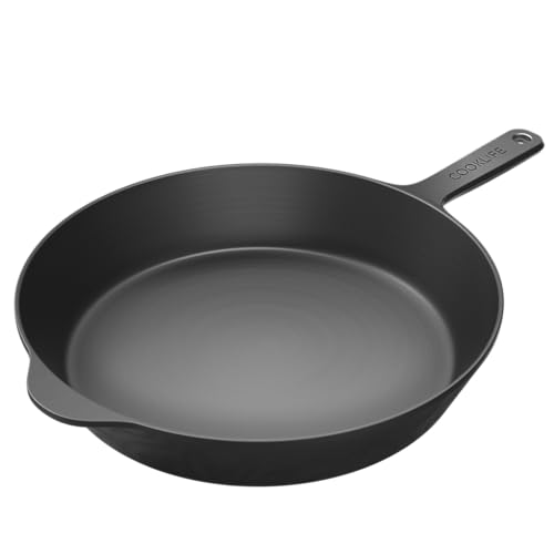 COOKLIFE 12 Inch Pre-Seasoned Cast Iron Skillet