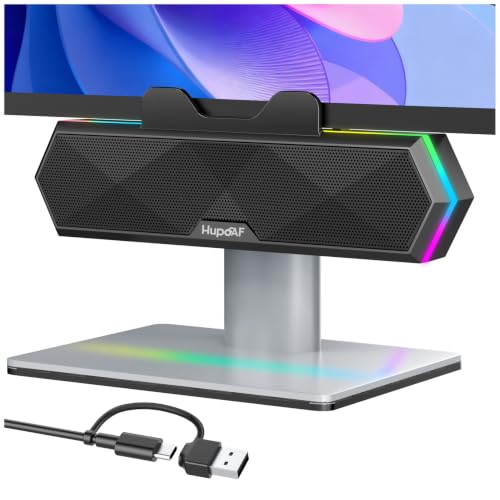 Hupoaf Monitor Clip-On RGB Speakers