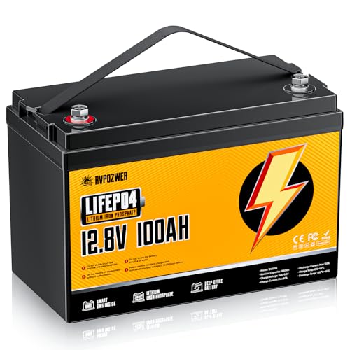 Rvpozwer 12V 100Ah LiFePO4 Battery