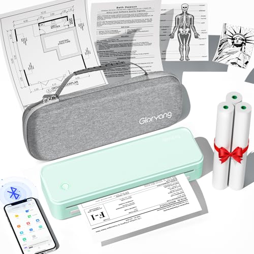 Gloryang Portable Wireless Thermal Printer with Carry Case