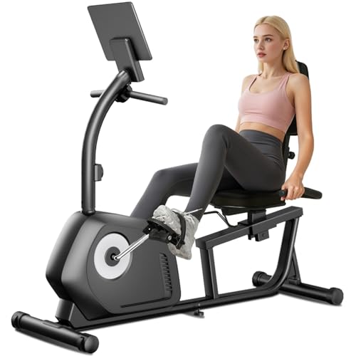 Cursor Fitness Recumbent Exercise Bike with 16-Level Magnetic Resistance