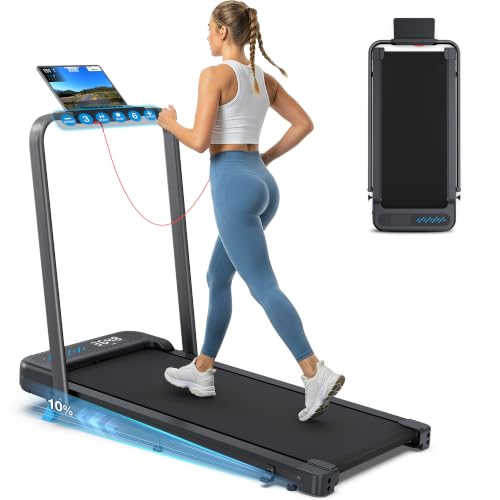 WELLFIT Foldable Incline Treadmill with Handlebar