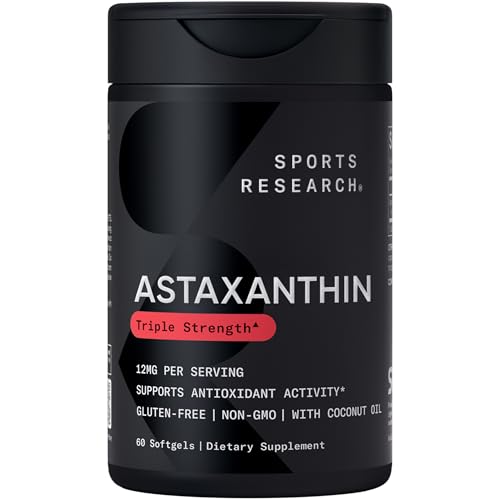 Sports Research Triple Strength Astaxanthin 12mg Supplement