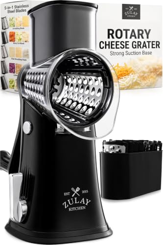 Zulay Rotary Cheese Grater 5 Blade