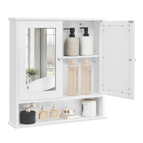 VASAGLE Wall Cabinet with Mirror ULHC002