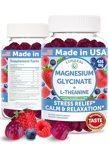 Lunakai Magnesium Glycinate Gummies with L-Theanine