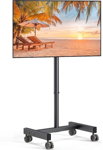 Perlegear Mobile TV Stand with Wheels