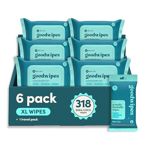 Goodwipes Shea-Coco Flushable Wipes 6 Pack