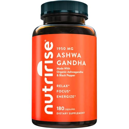 NutriRise Organic Ashwagandha Root Supplement