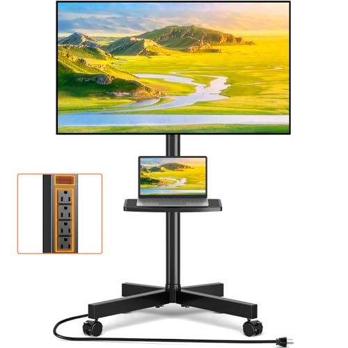 TVON Mobile TV Stand with Power Outlet