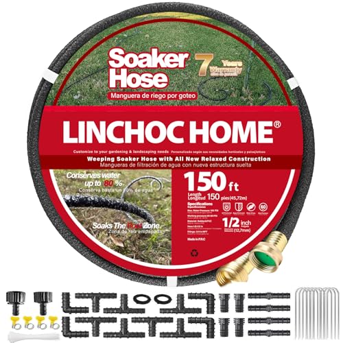 Linchoc Home Soaker Hose Kit 150FT