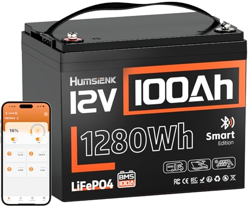 HumsiENK LiFePO4 100Ah Bluetooth Battery