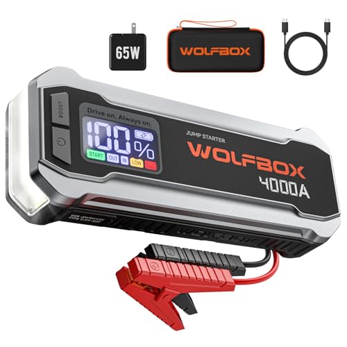 &lrm;WOLFBOX 4000A 12V Car Jump Starter