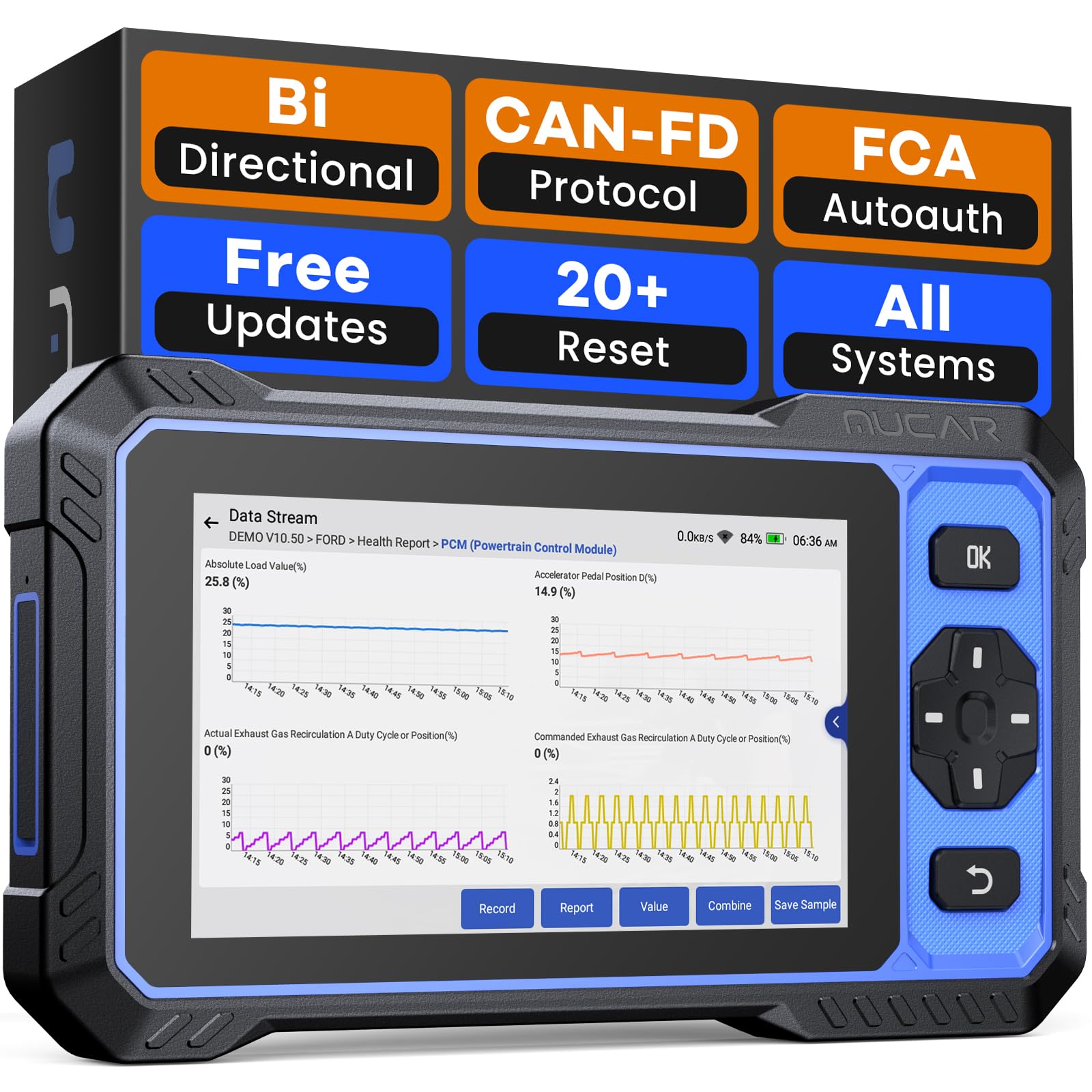 MUCAR 682 AI-Assisted OBD2 Scanner Bidirectional Scan Tool, Scanner for Car ALL System, OBD2 Scanner Diagnostic Tool with Active Test,Car Diagnostic Scanner with 20+ Reset,CAN FD & FCA SGW,Free Update