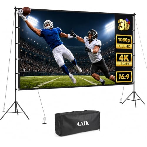 AAJK 120-inch Portable Projector Screen with Stand