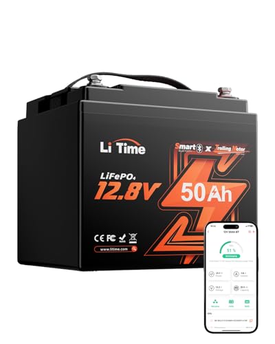 LiTime 12V 50Ah LiFePO4 Bluetooth Battery